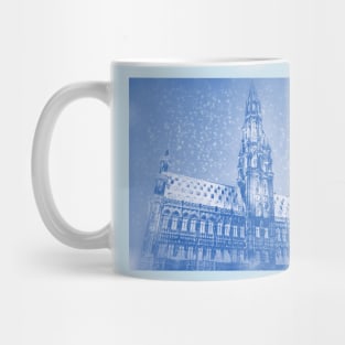 Belgium. Brussels. City Hall. Christmas. Mug